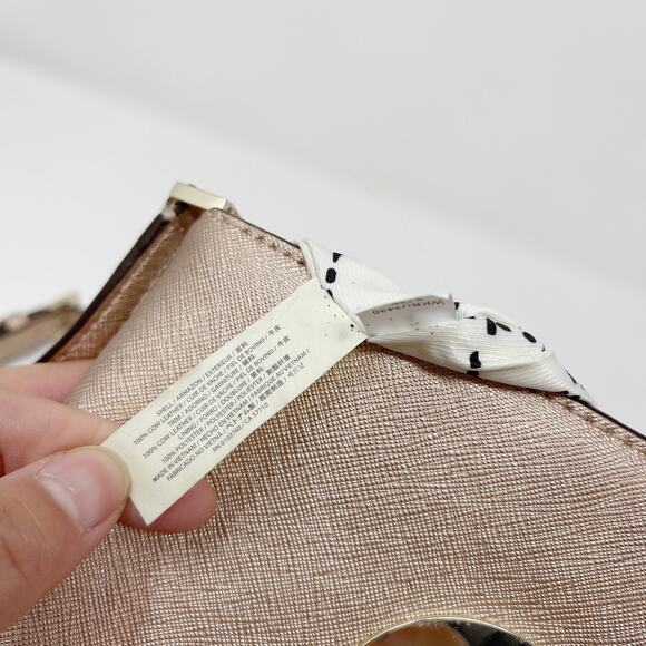 Kate Spade Rose Gold Leather Sally Newbury Lane Crossbody Bag 7.5" x 5" - Picture 8 of 14